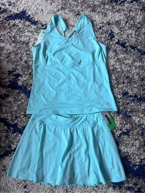 Prince tennis Women's mint Athletic Tank and Skort Set size L, new with tags
